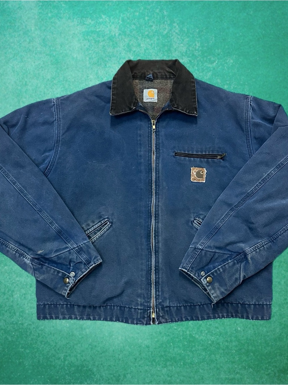 Vintage Blanket Lined Detroit Carhartt Jacket J65Blu